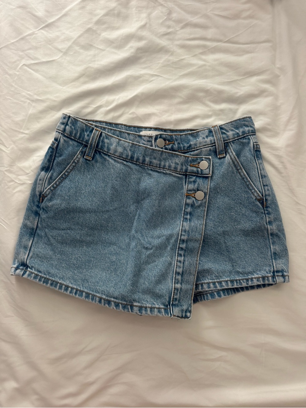 Altar'd State Denim Button-Front Skort